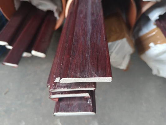 45mm x 6mm Rosewood Woodgrain Foiled UPVC Trim 5mtr Length