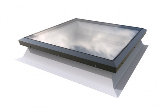 Flat Glass Rooflight 150mm uPVC Upstand - Unvented